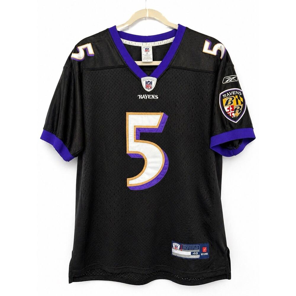 Reebok Baltimore Ravens Joe Flacco #5 Jersey Mens Large 48 Black NFL Football